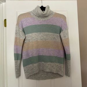 Striped turtleneck sweater